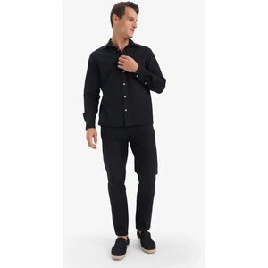 %100 Pamuk Slim Fit Beli Lastikli Keten Görünümlü Cepli Düz Paça Jogger Pantolon D2671AX25AU