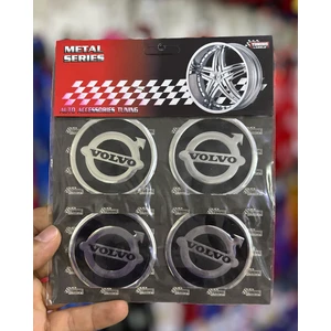 Volvo Uyumlu, Jant Göbeği Arması, Sticker 4'lü Set 60MM