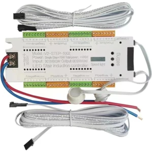 Otomatik 32 Kanal Merdiven Aydınlatması LED Hareket Sensörlü Merdiven Işık Kontrol Kiti Merdivenler Için Esnek Şerit 12V 24V (Yurt Dışından)