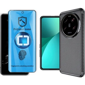 Xiaomi Mi 14 Ultra Kılıf Zore Negro Silikon Kapak + Polymer Nano Ekran Koruyucu