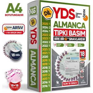 Karakutu Yayınları 2026 YDS Almanca ÖSYM Tıpkı Basım Çıkmış Soru Deneme Paketi 18li Fasikül SETİ