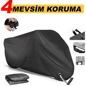 Rks Blade 250 Kilit Uyumlu Motosiklet Brandası (Siyah Renk)Motor Örtüsü Çadır Su Geçirmez Motosiklet Brandası
