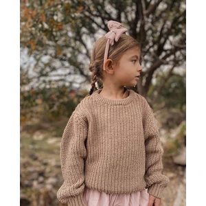 Bisiklet Yaka Selanik Triko Kazak 2-8 Yaş Vizon