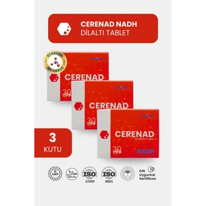 Cerenad Nadh İçeren Dil Altı Tablet Takviye Edici Gıda 3'lü