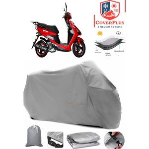 Yuki Casper S 50 Gri Motorsiket Brandası Motor Örtüsü Çadır Su Geçirmez Motosiklet Kılıfı Motor Brandası