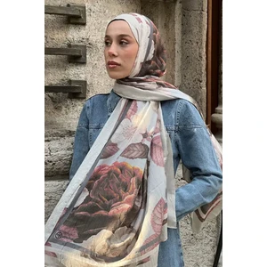 Gül Desen Bambu Şal