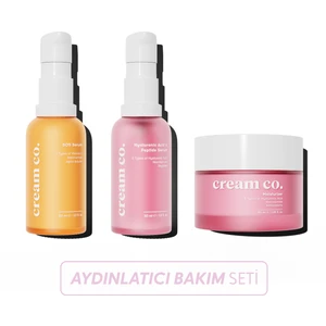 Cream Co. Dolgunlaştırıcı Canlandırıcı Leke Karşıtı Yenileyici Nemlendirici Aydınlatıcı Bakım Seti