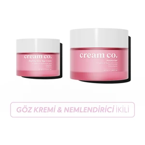 Cream Co. Aydınlatıcı Kırışıklık Karşıtı Cilt Tonu Eşitleyici Su Bazlı Nemlendirici Göz Kremi İkili