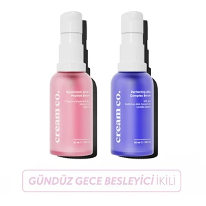 Cream Co. Nemlendirici Pürüzsüzleştirici Yenileyici Canlandırıcı Cilt Serumu Gündüz Gece Besleyici İkili