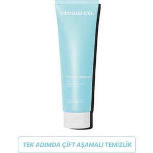 Cream Co. pH dengeli Krem Yüz Makyaj Temizleyici | Çift Aşamalı | Yeşil Çay Özü Aloe Vera | Tüm Cilt Tipleri
