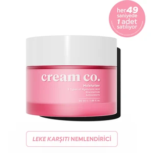 Cream Co. Su Bazlı Moisturizer Nemlendirici Yüz Kremi | Hyaluronik Asit | 50 ML | Tüm Cilt Tipleri