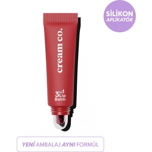Cream Co. Nemlendirici Parlatıcı 3in1 Lip Balm | Dudak Bakım Strawberry Sorbet Kırmızı Hyaluronik Asit Seramid