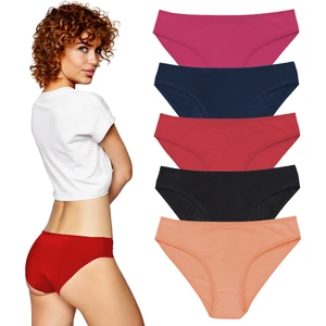 Yohannes Club  Kadın Pamuklu Basic Bikini Külot,5'li, Karışık Renkli