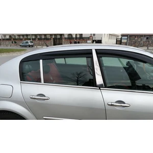 Renault Megane 2 Krom Kapı Direği Cam Direği 4 Parça 2003 - 2012 Paslanmaz Çelik
