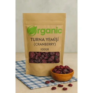 Organic Kiler Doğal Katkısız Turna Yemişi ( Cranberry ) 100gr | Antioksidan Zengin Kurutulmuş Meyve