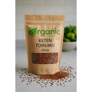 Organic Kiler Keten Tohumu 100GR. Tane Katkısız & Ilavesiz Taze Mahsül
