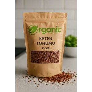 Organic Kiler Glutensiz Keten Tohumu 250 gr Tane Katkısız & İlavesiz Taze Mahsül