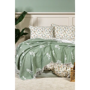 Nadia Battaniye Çift Kişilik Pamuklu (200X220 Cm) Yeşil
