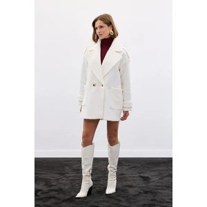 Buklet Kısa Kaban - Ekru