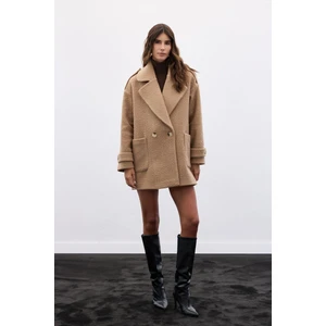 Buklet Kısa Kaban - Camel