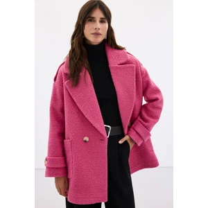 Buklet Kısa Kaban - Fuşya