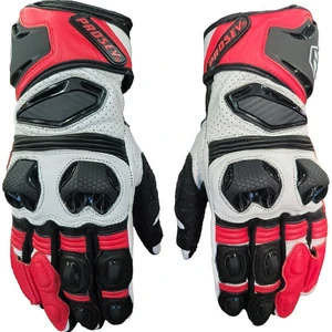 Motosiklet Eldiveni Racing Full Koruma Leather Motorcu Eldiven Kırmızı