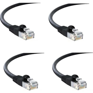 S-Link 1.5 Metre Cat6 Siyah 23AWG 0.57MM Cca Double Jack RJ45 Lan Kablosu Uçları Hazır Takılı Bilgisayar Modem Internet Ethernet Kablosu
