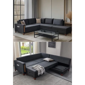 Livya Köşe Koltuk Takımı Antrasit