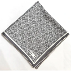 Tivil Monogram Ipek Eşarp 41408-GRI-EKRU-