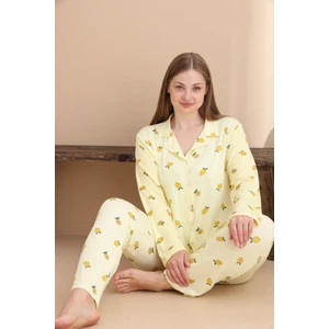 Pamuklu Uzun Kollu Pijama Takımı