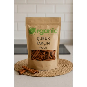 Organic Kiler Çubuk Tarçın 100gr. Doğal & , Katkı Madde İçermez, Kabuk Tarçın