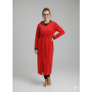 Fermuarlı Kışlık Polar Kumaş Kadın Sabahlık/gecelik