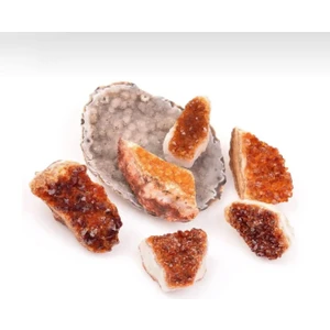 Doğal Sitrin Taşı Ham Parça Kütle