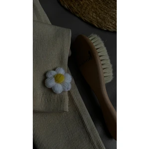 Fitilli Esnek Kumaş Papatya Detaylı Çocuk Taytı