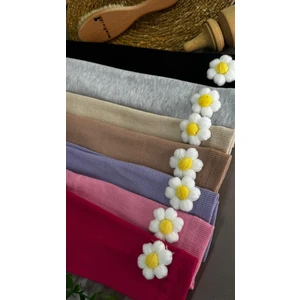 Fitilli Esnek Kumaş Papatya Detaylı Çocuk Taytı