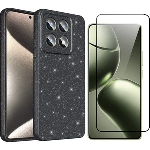 Xiaomi 14T Pro Kılıf Kamera Korumalı Simli Lüks Zore Koton Kapak + Temperli Cam Ekran Koruyucu