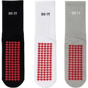 Tiny Wood 3’lü Pilates ve Yoga Çorap Seti | Kaydırmaz Tabanlı Unisex Pamuklu Spor Çoraplar