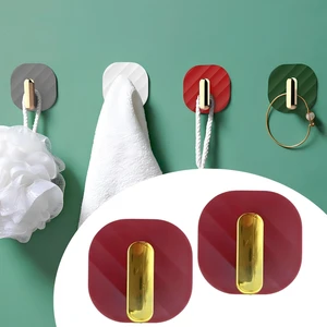 2li Yapışkanlı Retro Askılık Dolap Kapak Kulpu Kırmızı