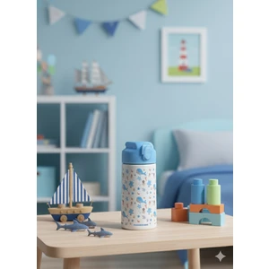 500ML Çocuk Desenli Su Matarası | Pipetli | Paslanmaz Çelik| Bpa Free | Sızdırmaz Kapaklı