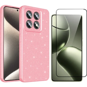 Xiaomi 14T Pro Kılıf Kamera Korumalı Simli Lüks Zore Koton Kapak + Temperli Cam Ekran Koruyucu