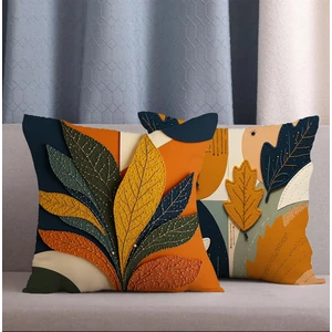 Alkan Homes 2 Li Kombin Renklii Bohemian Desen 3 Boyutlu Dijital Baskılı I Kırlent Kılıfı