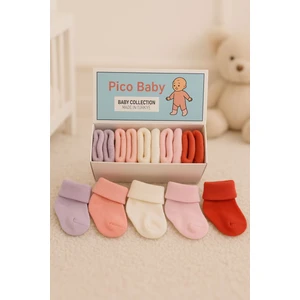 Pico Baby Organik Pamuk Unisex 5' Li Kutulu Premium Yeni Doğan Bebek Çorabı