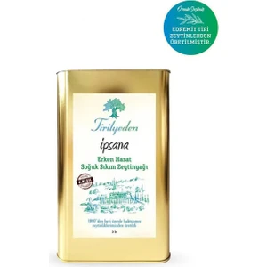 Edremit Serisi Ipsana Erken Hasat Filtresiz Soğuk Sıkım Zeytinyağı Teneke 3 lt