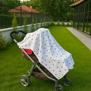 Müslin Bebek Arabası Örtüsü
