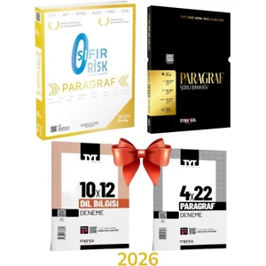 Marka Yayınları 2026 TYT Paragraf Konu Özetli Soru Bankası ÜçDörtBeş Yayınları Paragraf Sıfır Risk + Dil Bilgisi Deneme - Paragraf Deneme