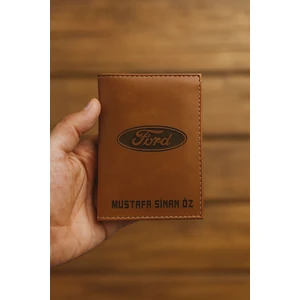 Isme Özel Araba Logo Baskılı Hediyelik Oto Motor Ruhsat Kılıf Kabı Cüzdan