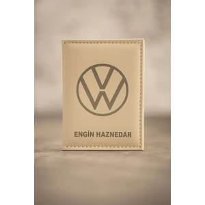 Isme Özel Araba Logo Baskılı Hediyelik Oto Motor Ruhsat Kılıf Kabı Cüzdan
