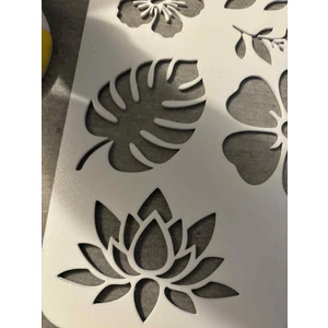 Casey Store Çiçek Desenli Boyama ve Dekor Şablonu – 7 Farklı Model | Ahşap, Duvar, Kumaş, Seramik Için Çok Amaçlı Şablon