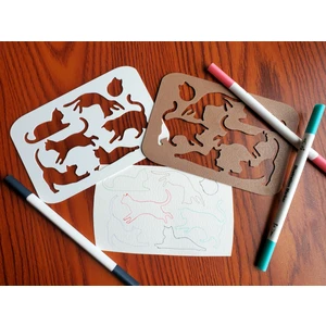 Casey Store Sevimli Kedi Çizim Şablon Seti – Minik Sanatçılar Için Tatlı Ilham Kaynağı! 🐱🎨| Ahşap, Duvar, Kumaş, Seramik Için Çok Amaçlı Şablon