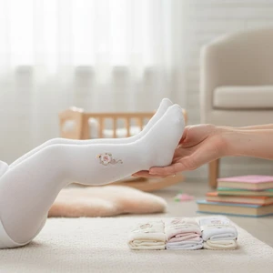 3'lü Kız Bebek Külotlu Çorap